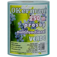 Rola prosop hartie industriala verde 250 m, 1 strat Okerman
