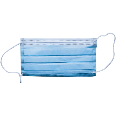 Masca medicala pentru protectie faciala, 3 pliuri, albastra, de unica folosinta
