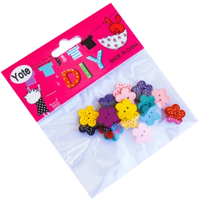 Accesorii craft floricele lemn 20 buc*12 pungi