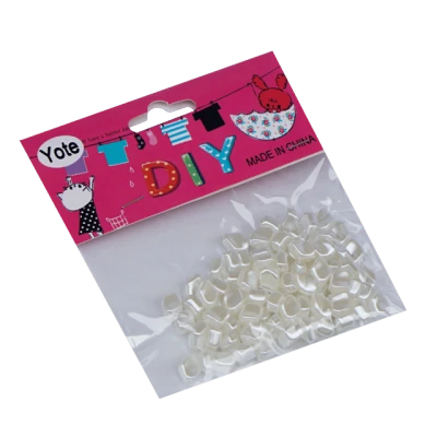Accesorii pentru craft - perlute mici cu forme, albe, 15 G*12 pungute/set