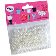Accesorii pentru craft - perlute mici rotunde, albe, 20 G*12 pungute/set