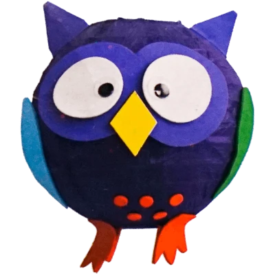Set educativ de creatie, lampa, multicolora, cu model de bufnita, 19.5 CM