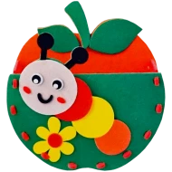 Set educativ de creatie, suport pentru creioane, multicolor, cu model atragator, 15 x 14.5 CM