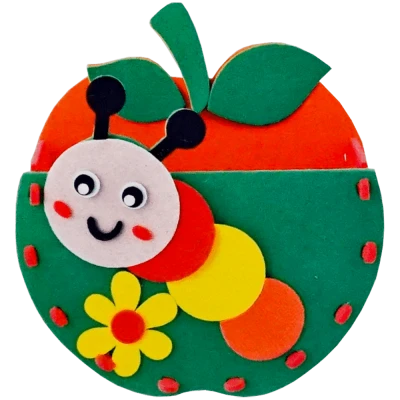 Set educativ de creatie, suport pentru creioane, multicolor, cu model atragator, 15 x 14.5 CM