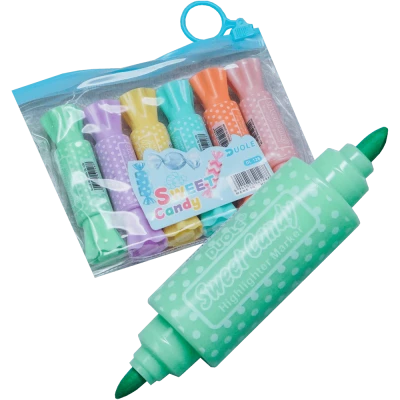 Evidentiatoare duble pastel cu doua capete 6 culori, Duole
