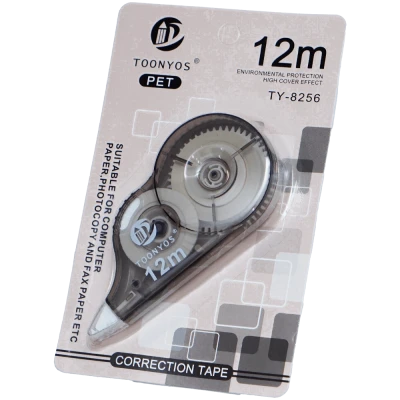 Banda corectoare plastic 5mmx12m, alba, birou corectare scriere Toonyos