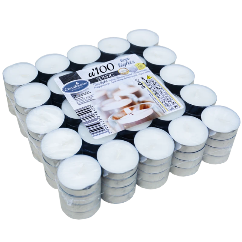 Lumânări pastilă neparfumate, 100 buc/pac, timp de ardere 4 ore