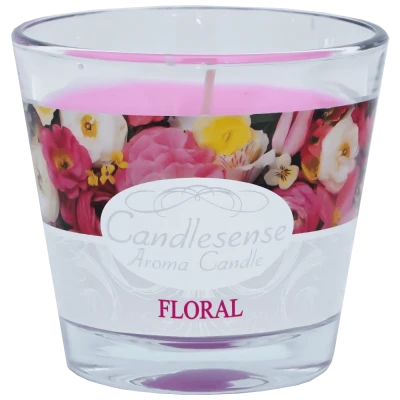 Lumanare parfumata floral 26 ore in pahar sticla Candlesense