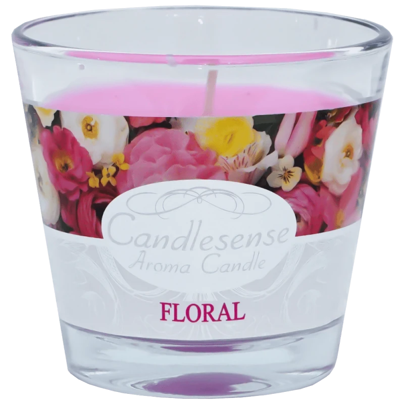 Lumanare parfumata floral 26 ore in pahar sticla Candlesense