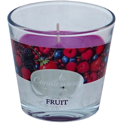 Lumanare parfumata fructe 26 ore in pahar sticla Candlesense