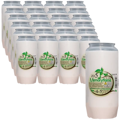 Set 24 candele albe cu ulei 5 zile pentru cimitir ZO5 Memoryflame 305 g Zniczplast