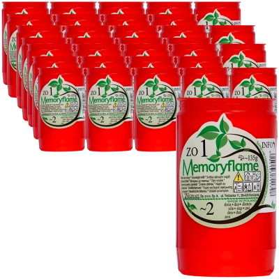 Set 32 candele cu ulei 2 zile pentru cimitir ZO 1 Memoryflame 135 g Zniczplast