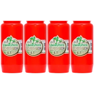Set 4 candele rosii cu ulei 4-5 zile 305 g pentru cimitir ZO5 Memoryflame