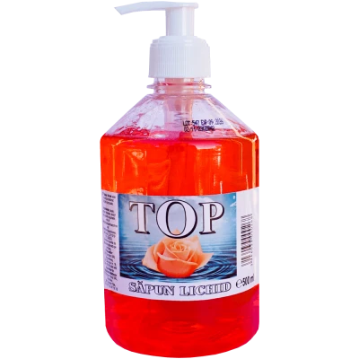 Sapun lichid pentru igienizarea mainilor, Top, cu pompita, diverse arome florale, 500 ml