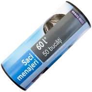 Saci de gunoi 60 l negri 50 buc Ropack 