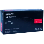 Manusi nitril nepudrate L 100 buc negre horeca Mercator