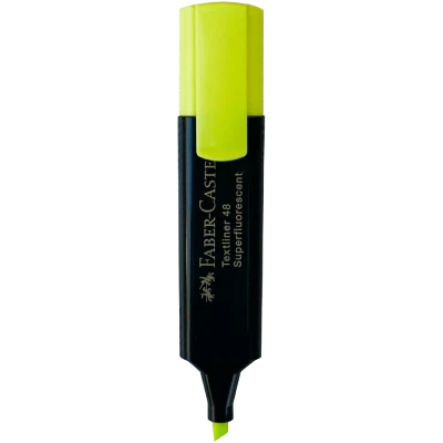 Textmarker fluorescent galben Faber-Castell 