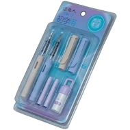 Set 2 stilouri cu cerneala termosensibila cu 2 rezerve si un dispozitiv de curatare, model pentru baieti 7061