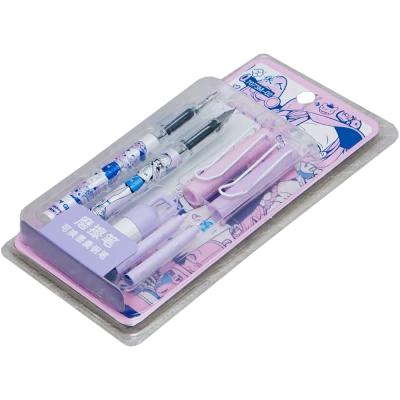 Set 2 stilouri friction cu 2 rezerve si un dispozitiv de curatare, model pentru fetite 7073