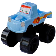 Masinuta din plastic, tip camioneta monster, turcoaz, 13 CM