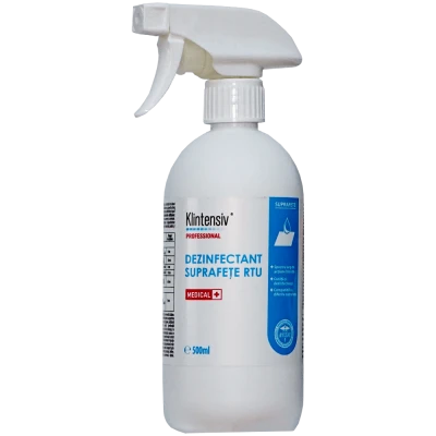 Dezinfectant suprafete cu pulverizator gata de utilizare 500 ml Klintensiv