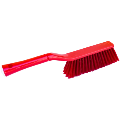 Perie din plastic lunga cu maner, rosie, pentru curatenie, 39 x 4 CM