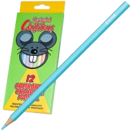 Creioane colorate pastel 12 buc preascutite, Soricelul Chitibus