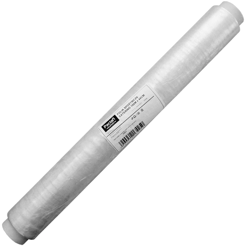 Folie alimentara stretch pentru catering, transparenta, Paclan, 44 cm x 180 m