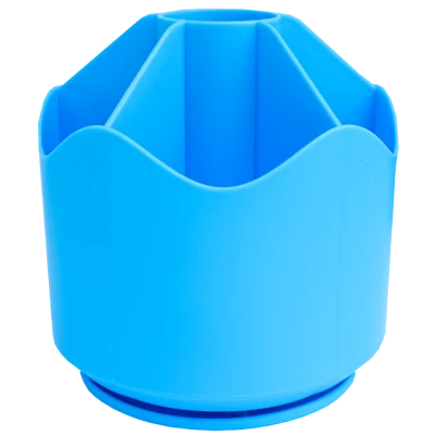 Suport birou rotund din plastic, 6 compartimente