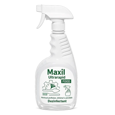 Dezinfectant suprafete Maxil Ultrarapid Food spray 1 litru HoReCa industria alimentara