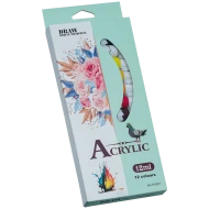 Acuarela tempera acrilica pentru pictura 12 culori x 12 ml, Adison