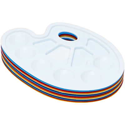 Paleta acuarela cu 10 alveole, 22.5 x 17 cm Okerman