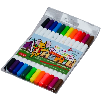 Carioca cu 2 capete Okerman Premium 12 culori