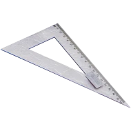 Echer transparent de 18 cm, din plastic, pentru geometrie, 19x10x22 cm