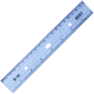 Rigla gradata din plastic, transparenta, 20 CM