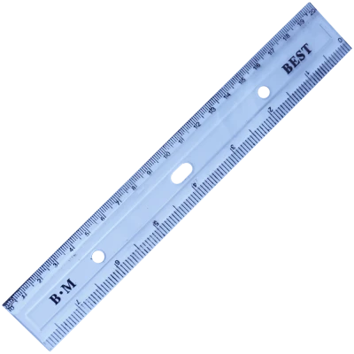 Rigla gradata din plastic, transparenta, 20 CM