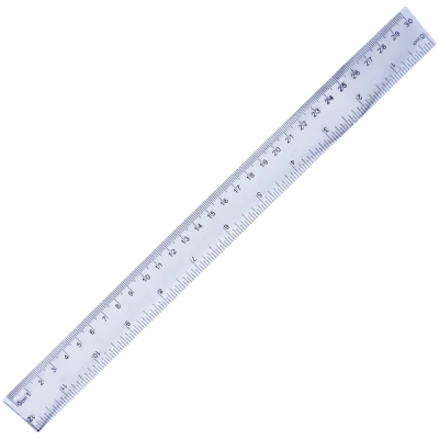 Riglă transparentă gradată, 30 cm