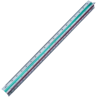 Rigla triunghiulara 30 cm gradata din plastic, Adison