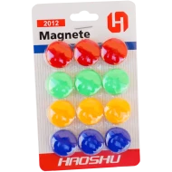 Set 12 magneti colorati pentru tabla magnetica, 4 culori, 20 MM
