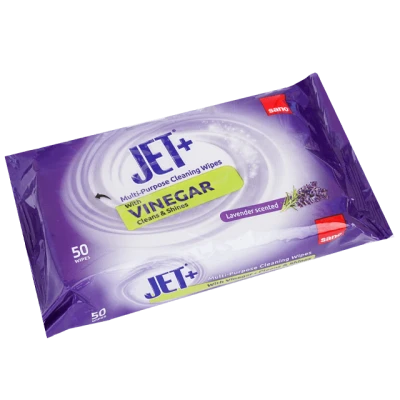 Șervețele umede universale Sano Jet Wipes cu oțet, 50 bucăți