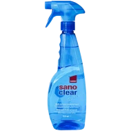 Detergent pentru curățat geamuri, cu pulverizator, Sano Clear Blue Trigger, 750 ml