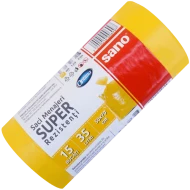 Saci menajeri Sano Optima, 35 L, galbeni, 15 buc 