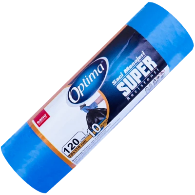 Saci menajeri Sano Optima Super, 120 L, albaștri, 10 buc 