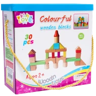 Set 30 de Cuburi din Lemn