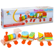 Trenulet din Lemn din Forme Geometrice