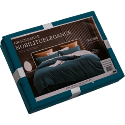 Lenjerie pat satinată 20G monocolor, 4 piese