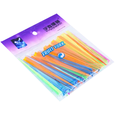 Furculite multicolor pentru fructe